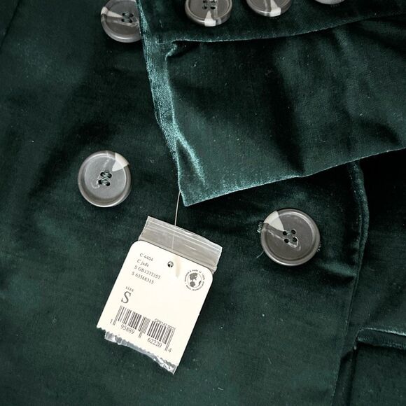 NWT Free People Velvet Ashby Blazer Jade Cotton Viscose Oversized Size Small - Picture 7 of 8